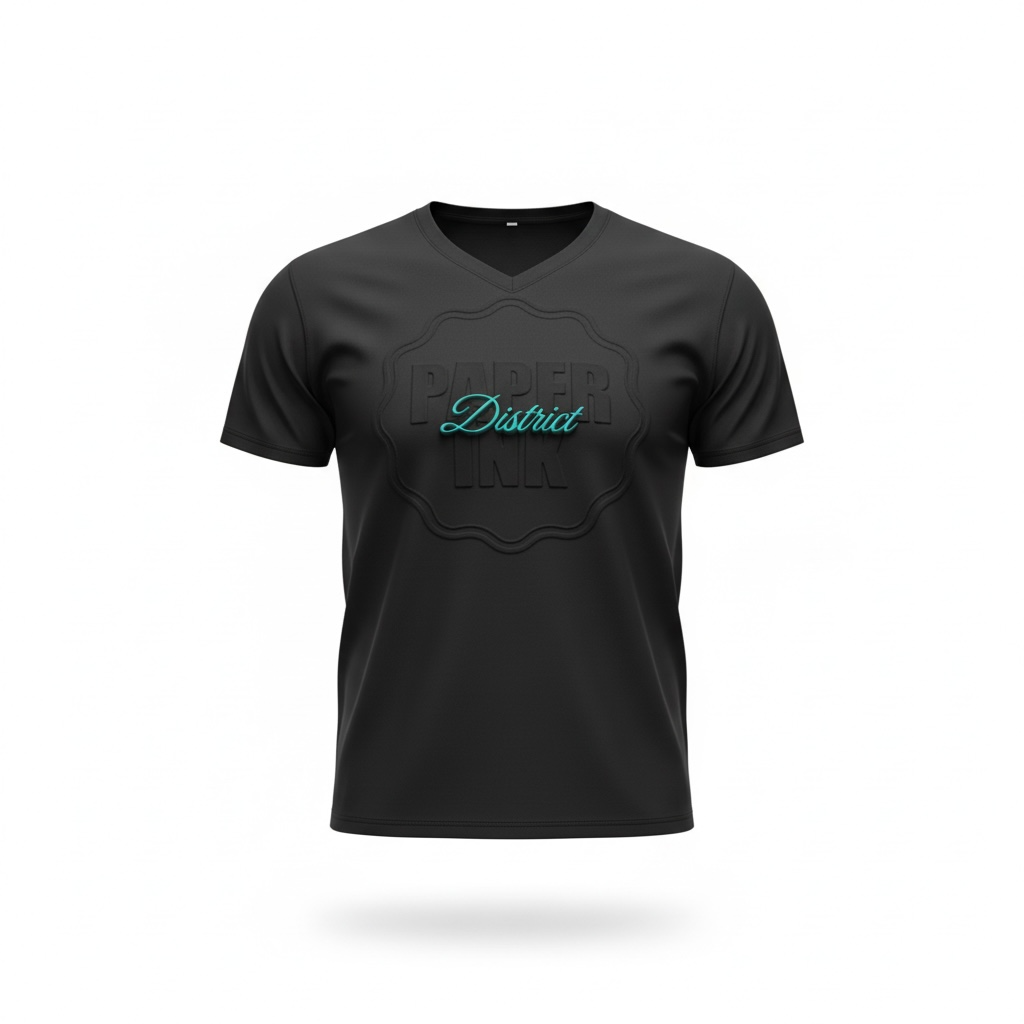 Paper Ink District Tshirt embossed