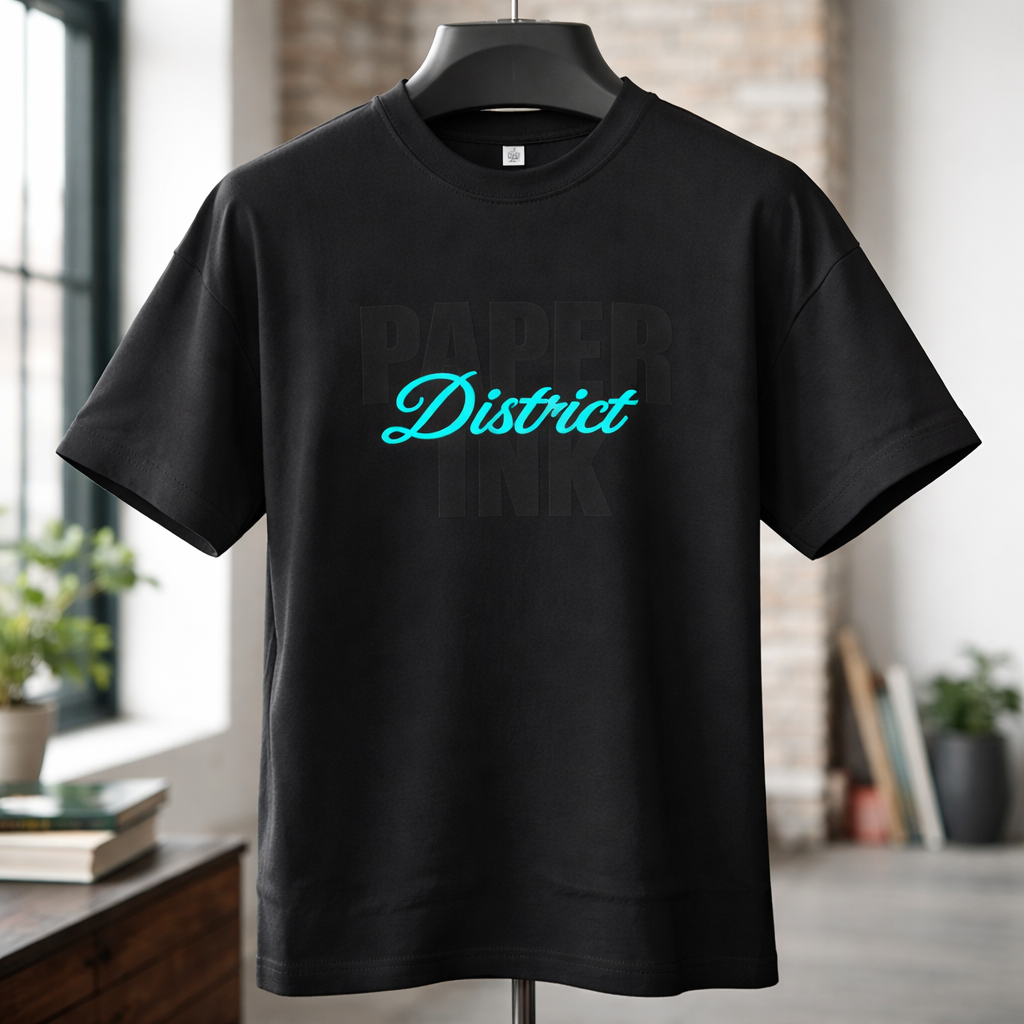 Paper Ink District Tshirt embossed