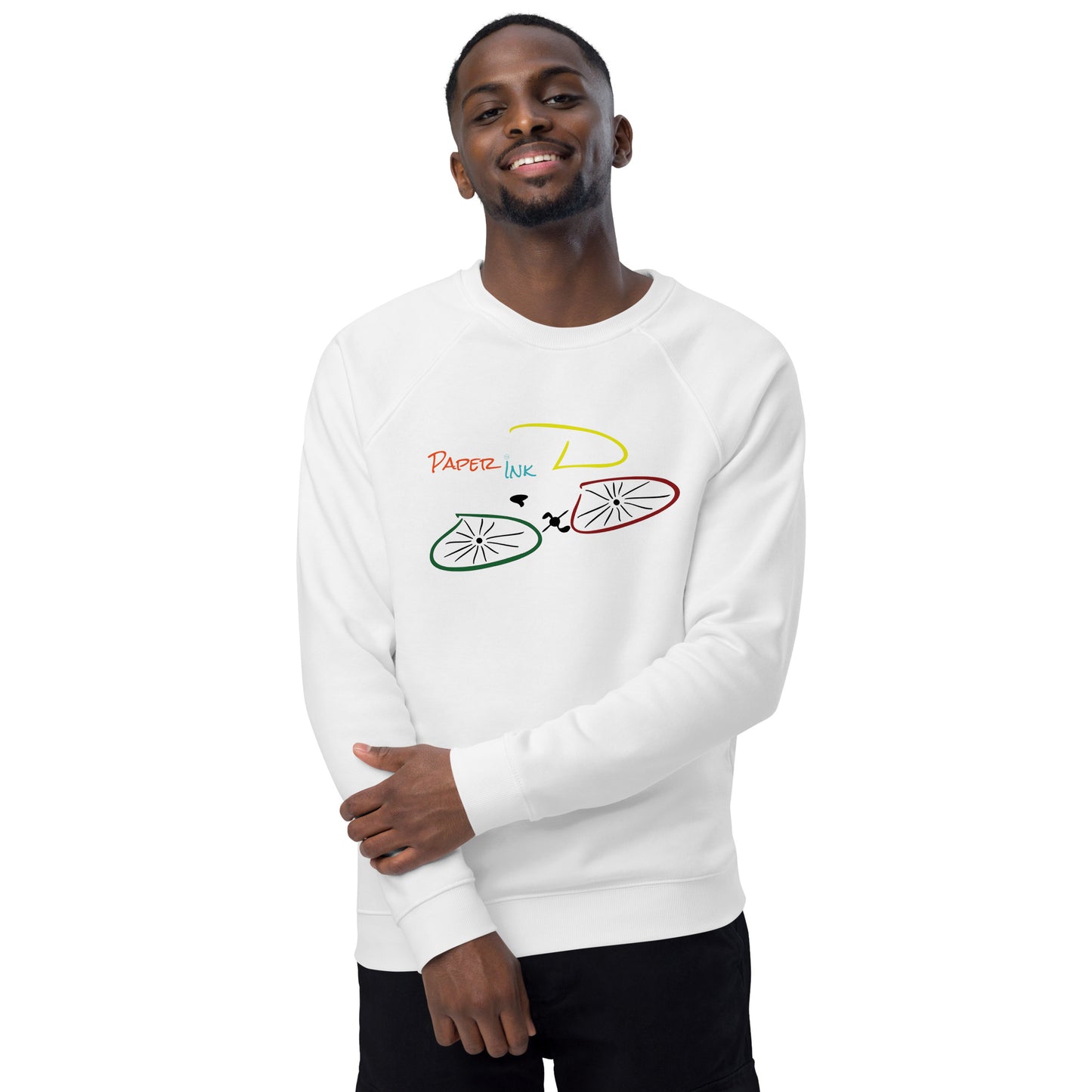 Unisex organic raglan sweatshirt